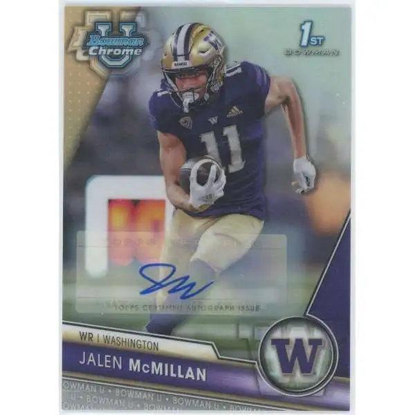 NFL 2023 Bowman Chrome U 24/499 1st Bowman Refractor Jalen McMillan #164 [Auto]