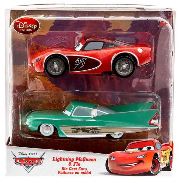 Disney / Pixar Cars Lightning McQueen & Flo Exclusive Diecast Car 2-Pack