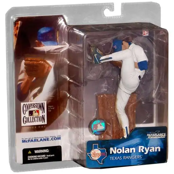 McFarlane Toys MLB Sports Picks Baseball Cooperstown Collection Series 1 Nolan Ryan Action Figure [White Jersey, Damaged Package]