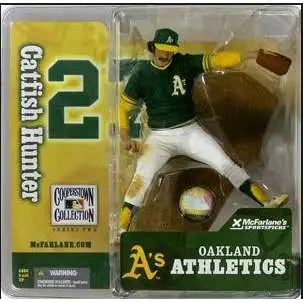 McFarlane Toys MLB Sports Picks Baseball Cooperstown Collection Series 2 Jim Catfish Hunter Action Figure [Green Jersey]