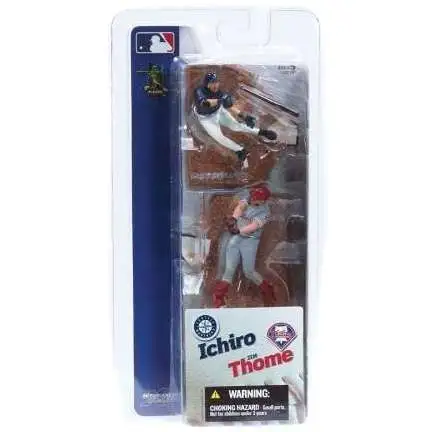 McFarlane Toys MLB Seattle Mariners / Philadelphia Phillies Sports Baseball 3 Inch Mini Series 1 Ichiro Suzuki & Jim Thome Mini Figure 2-Pack