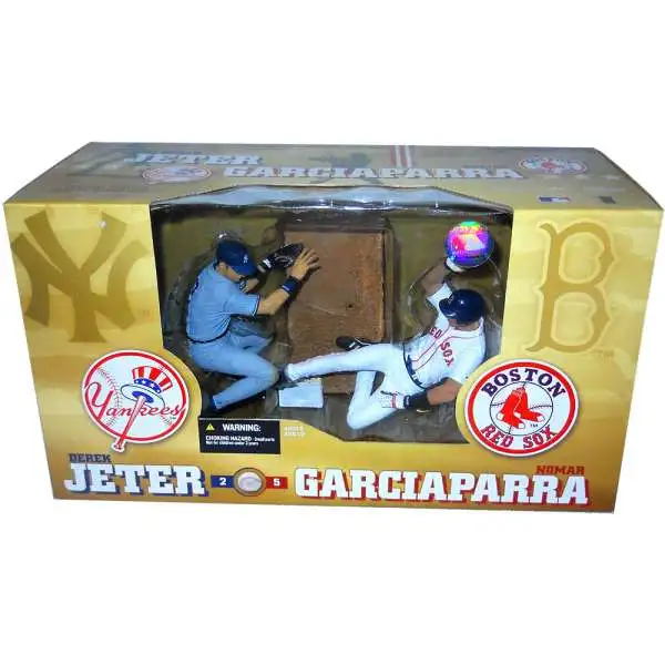 McFarlane Toys MLB New York Yankees / Boston Red Sox Sports Picks Baseball Derek Jeter & Nomar Garciaparra Action Figure 2-Pack [Damaged Package]