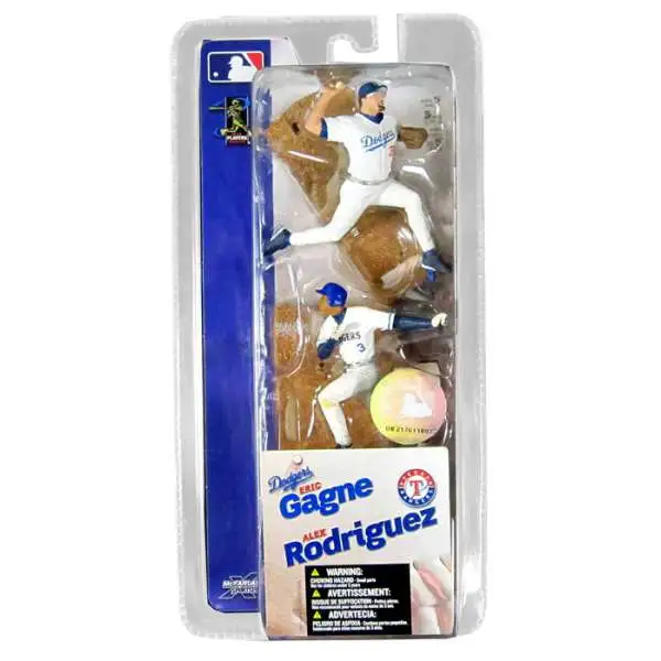 McFarlane Toys MLB Los Angeles Dodgers / Texas Rangers Sports Picks Baseball 3 Inch Mini Series 1 Eric Gagne & Alex Rodriguez Mini Figure 2-Pack