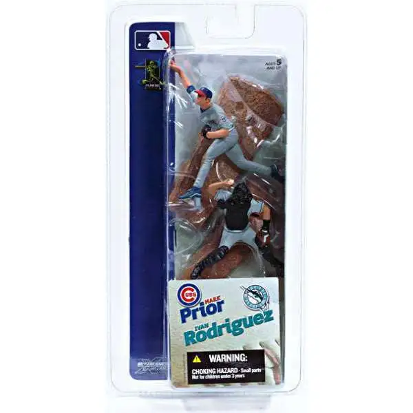 McFarlane Toys MLB Chicago Cubs / Florida Marlins Sports Baseball 3 Inch Mini Series 1 Mark Prior & Ivan Rodriguez Mini Figure 2-Pack