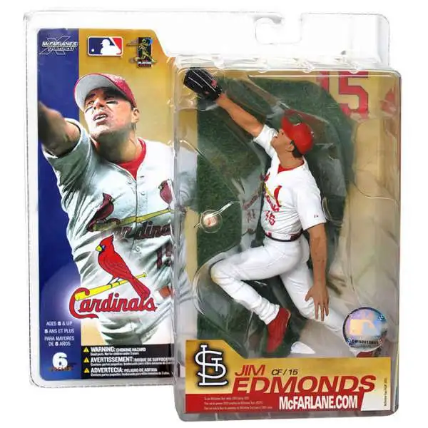 McFarlane Toys MLB St. Louis Cardinals Sports Picks Baseball Series 6 Jim Edmonds Action Figure [White Jersey]