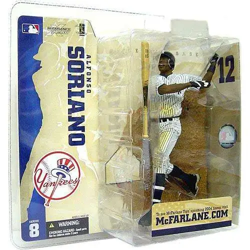 McFarlane Toys MLB New York Yankees Sports Picks Baseball Series 8 Alfonso Soriano Action Figure [Pinstripe Jersey Variant]