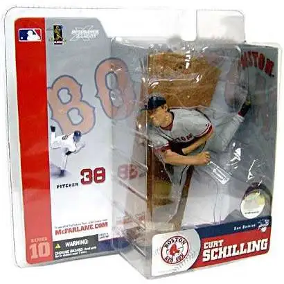 McFarlane Toys MLB Boston Red Sox Sports Picks Baseball Series 10 Curt Schilling Action Figure [Gray Jersey, Damaged Package]