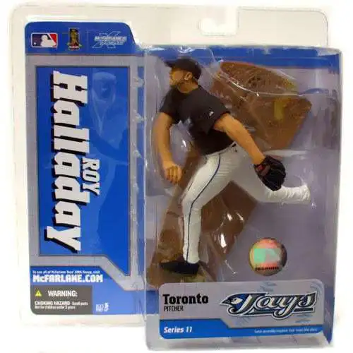 McFarlane Toys MLB Toronto Blue Jays Sports Picks Baseball Series 11 Roy Halladay Action Figure [Black Jersey]