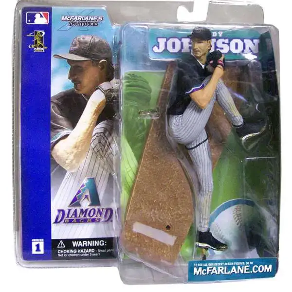 McFarlane Toys MLB Arizona Diamondbacks Sports Picks Baseball Series 1 Randy Johnson Action Figure [Black Jersey]