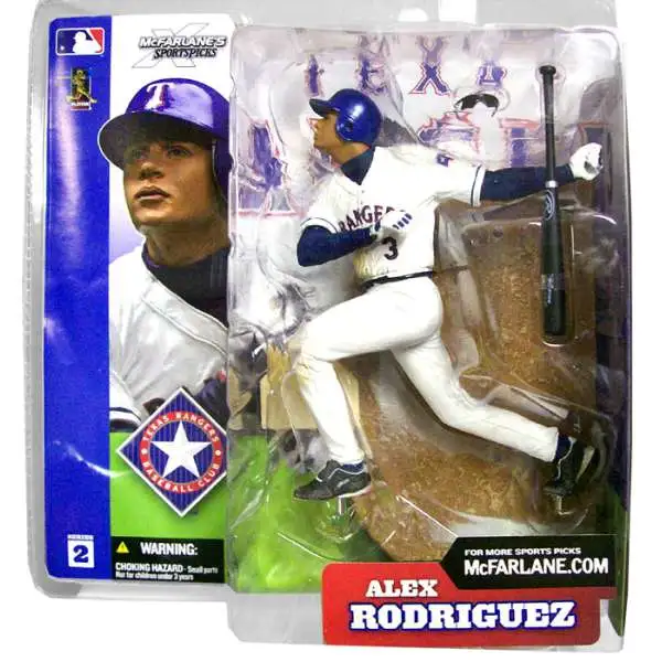 McFarlane Toys MLB Texas Rangers Sports Picks Baseball Series 2 Alex Rodriguez Action Figure [White Jersey]