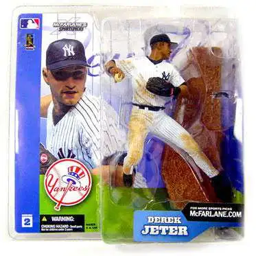 McFarlane Toys MLB New York Yankees Sports Picks Baseball Series 2 Derek Jeter Action Figure [White Pinstripe Jersey]