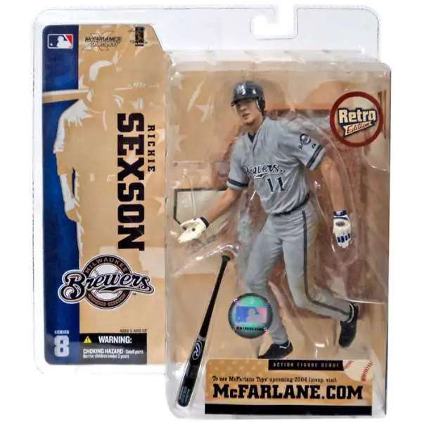McFarlane Toys MLB Milwaukee Brewers Sports Picks Baseball Series 8 Richie Sexson Action Figure [Retro Brewers Variant]