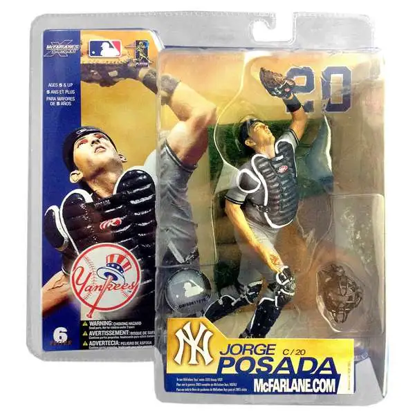 McFarlane Toys MLB New York Yankees Sports Baseball Series 6 Jorge Posada Action Figure [Gray Jersey]
