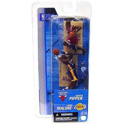 McFarlane Toys NBA Chicago Bulls / Los Angeles Lakers Sports Basketball 3 Inch Mini Series 2 Scottie Pippen & Karl Malone Mini Figure 2-Pack