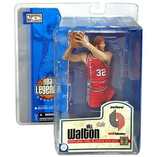 McFarlane Toys NBA Portland Trailblazers Sports Picks Basketball Legends Series 1 Bill Walton Action Figure [Red Jersey]