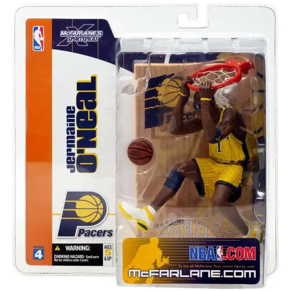 McFarlane Toys NBA Indiana Pacers Sports Picks Basketball Series 4 Jermaine O'Neal Action Figure [Yellow Jersey]