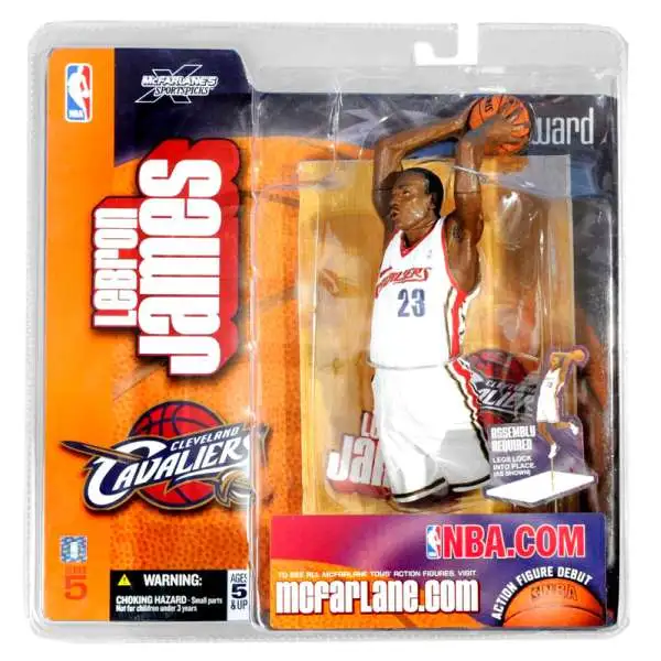 McFarlane Toys NBA Cleveland Cavaliers Sports Picks Basketball Series 5 LeBron James Action Figure [White Jersey, Damaged Package]
