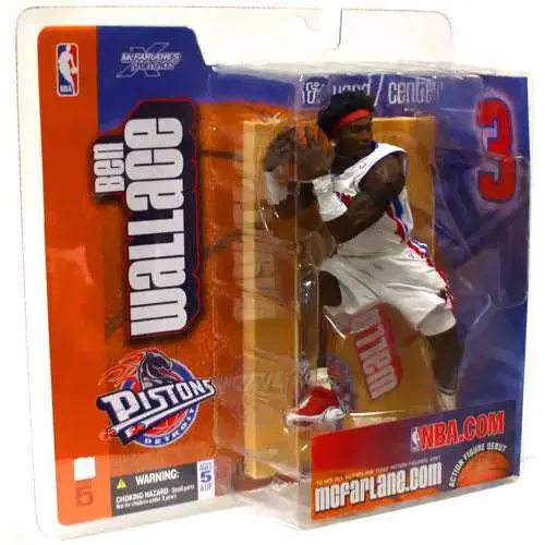 McFarlane Toys NBA Detroit Pistons Sports Picks Basketball Series 5 Ben Wallace Action Figure [White Jersey]