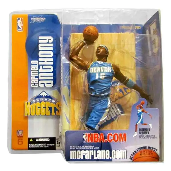 McFarlane Toys NBA Denver Nuggets Sports Basketball Series 6 Carmelo Anthony Action Figure [Teal Jersey]