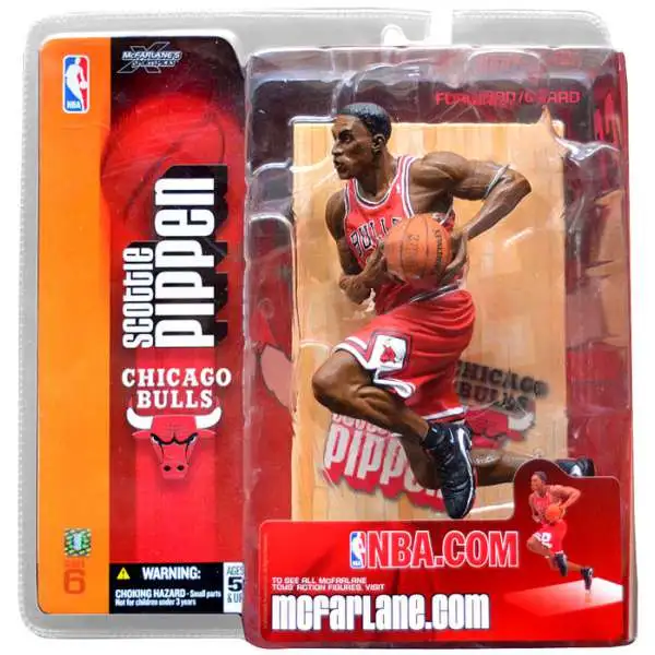 McFarlane Toys NBA Chicago Bulls Sports Picks Basketball Series 6 Scottie Pippen Action Figure [Red Jersey]