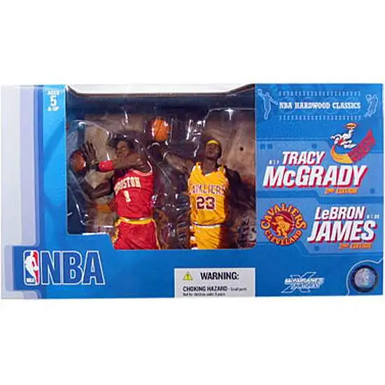 McFarlane Toys NBA Houston Rockets / Cleveland Cavaliers Sports Basketball Tracy McGrady & LeBron James Action Figure 2-Pack