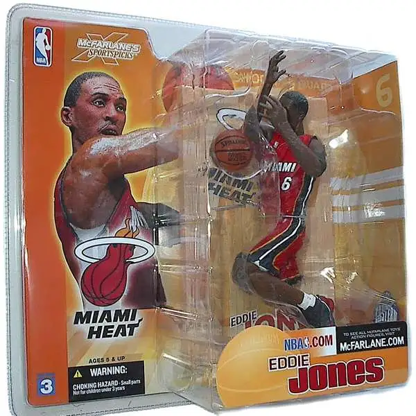 McFarlane Toys NBA Miami Heat Sports Basketball Series 3 Eddie Jones Action Figure [Red Jersey]