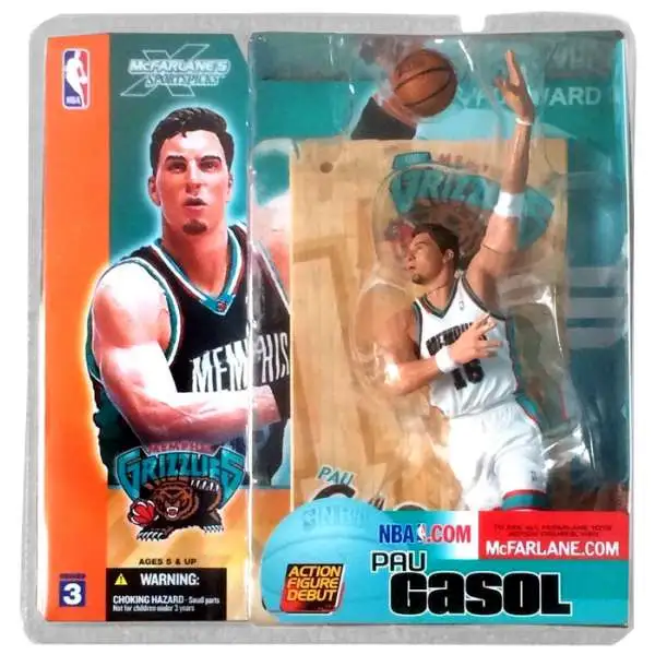 McFarlane Toys NBA Memphis Grizzlies Sports Basketball Series 3 Pau Gasol Action Figure [White Jersey Variant]