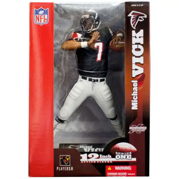 McFarlane Toys NFL Atlanta Falcons Sports Picks Football Michael Vick Deluxe Action Figure [Black Jersey, Damaged Package]