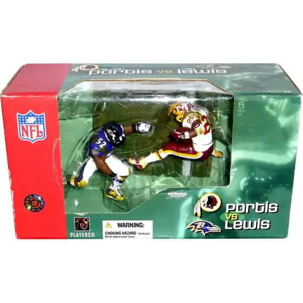 McFarlane Toys NFL Baltimore Ravens / Washington Redskins Sports Football Ray Lewis & Clinton Portis Action Figure 2-Pack