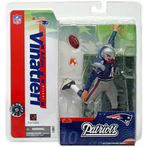 McFarlane Toys NFL New England Patriots Sports Picks Football Series 10 Adam Vinatieri Action Figure [Blue Jersey]