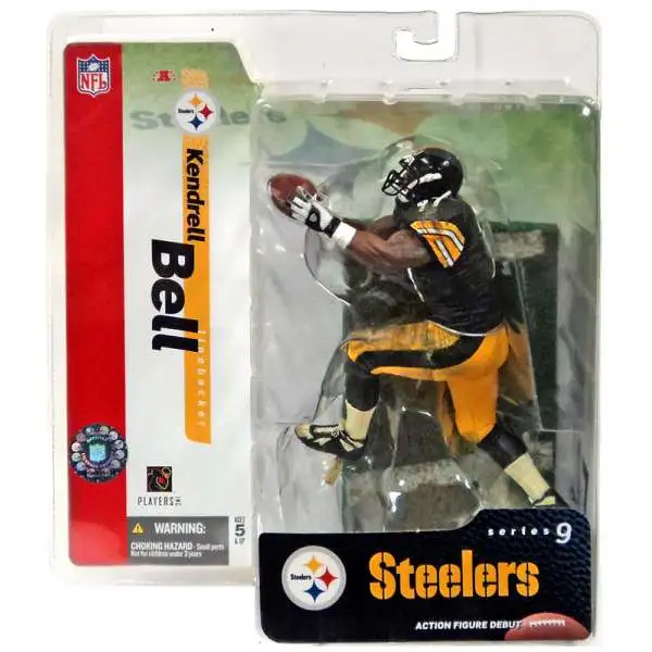 McFarlane Toys NFL Pittsburgh Steelers Sports Picks Football Series 9 Kendrell Bell Action Figure [Black Jersey Variant]