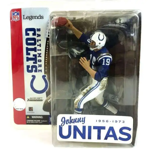 McFarlane Toys NFL Baltimore Colts Sports Picks Football Legends Series 1 Johnny Unitas Action Figure [Blue Jersey]