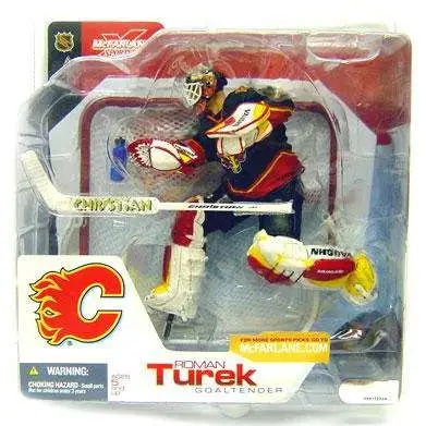 McFarlane Toys NHL Calgary Flames Sports Hockey Series 3 Roman Turek Action Figure [Black Jersey Variant]
