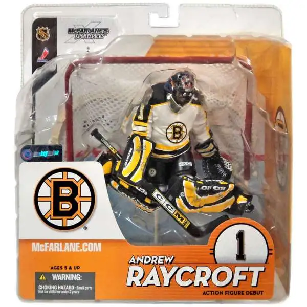 McFarlane Toys NHL Boston Bruins Sports Hockey Series 9 Andrew Raycroft Action Figure [White Jersey, Damaged Package]