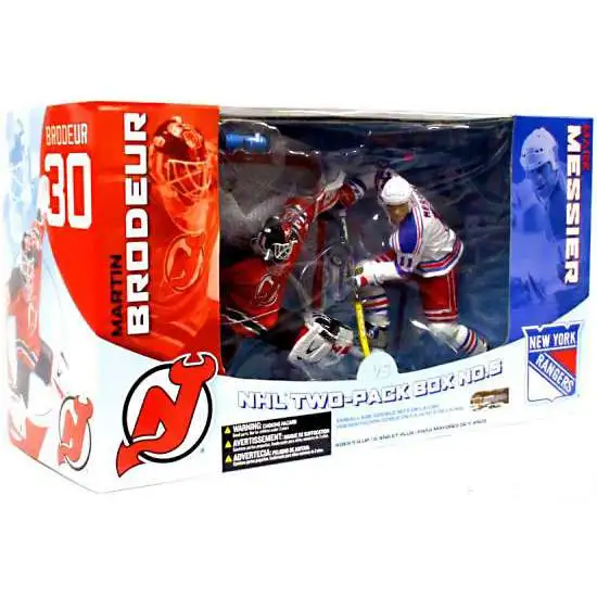 McFarlane Toys NHL New Jersey Devils & New York Rangers Sports Picks Hockey Martin Brodeur & Mark Messier Action Figure 2-Pack