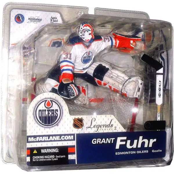McFarlane Toys NHL Edmonton Oilers Sports Hockey Legends Series 2 Grant Fuhr Action Figure [White Jersey]