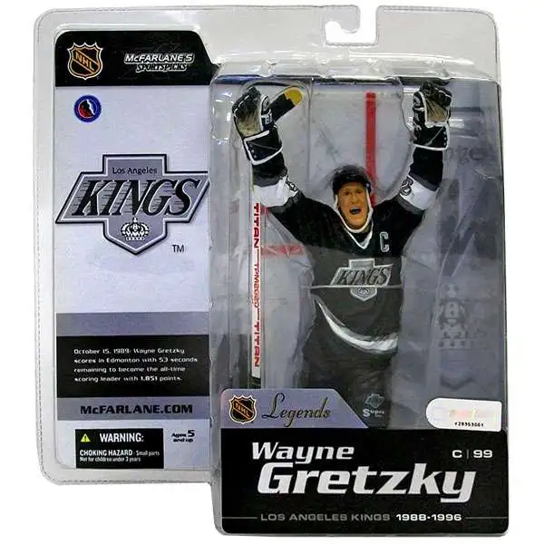 McFarlane Toys NHL Los Angeles Kings Sports Picks Hockey Legends Series 1 Wayne Gretzky Action Figure [Black Jersey]