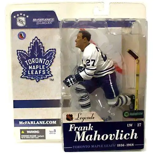 McFarlane Toys NHL Toronto Maple Leafs Sports Hockey Legends Series 1 Frank Mahovlich Action Figure [White Jersey Variant]