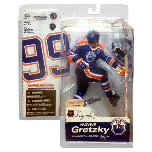 McFarlane Toys NHL Edmonton Oilers Sports Picks Hockey Legends Series 2 Wayne Gretzky Action Figure [Blue Jersey]