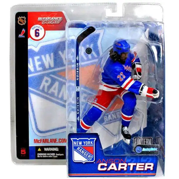McFarlane Toys NHL New York Rangers Sports Hockey Series 6 Anson Carter Action Figure [Blue Jersey Variant]