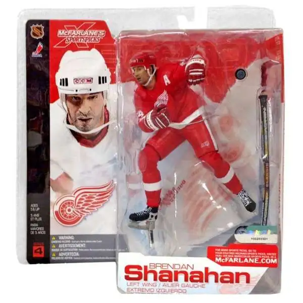 McFarlane Toys NHL Detroit Red Wings Sports Picks Hockey Series 4 Brendan Shanahan Action Figure [Red Jersey Variant]
