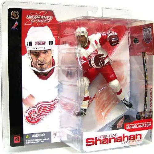 McFarlane Toys NHL Detroit Red WIngs Sports Picks Hockey Series 4 Brendan Shanahan Action Figure [White Jersey]