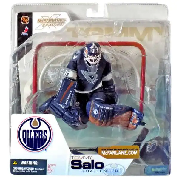 McFarlane Toys NHL Edmonton Oilers Sports Picks Hockey Series 4 Tommy Salo Action Figure [Blue Jersey]