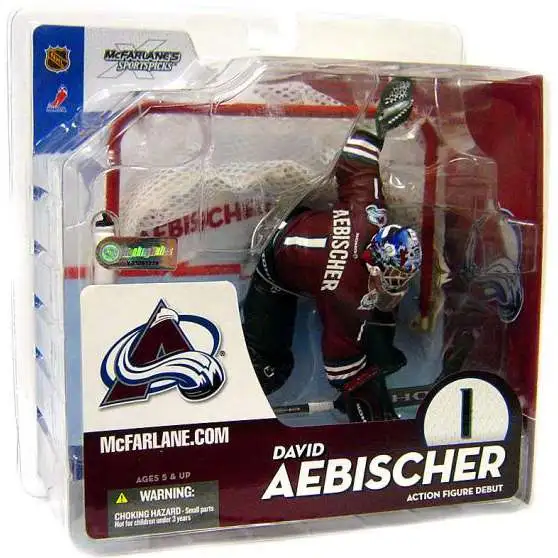 McFarlane Toys NHL Colorado Avalanche Sports Hockey Series 10 David Aebischer Action Figure [Red Jersey]
