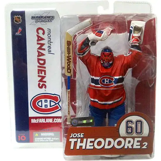 McFarlane Toys NHL Montreal Canadiens Sports Picks Hockey Series 10 Jose Theodore Action Figure [Red Jersey]