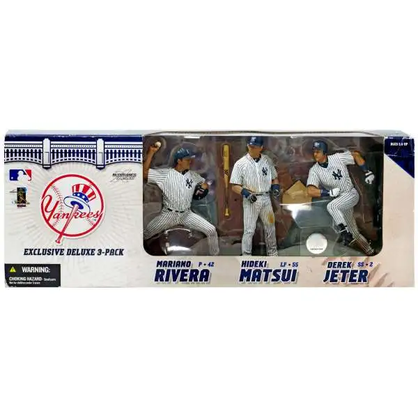 McFarlane Toys MLB New York Yankees Sports Picks Baseball Exclusive Derek Jeter, Hideki Matsui & Mariano Rivera Action Figure 3-Pack