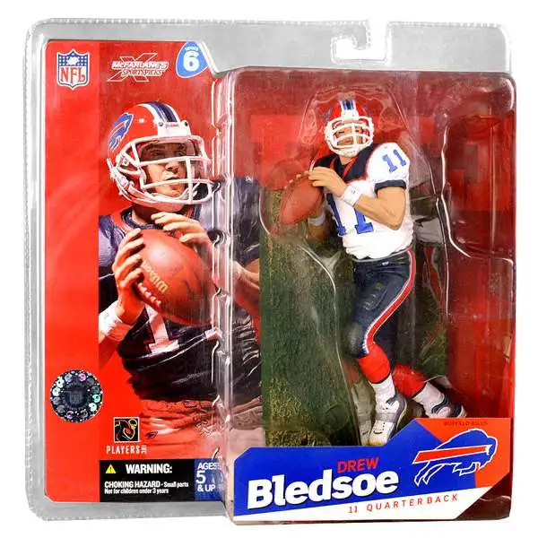 McFarlane Toys NFL Buffalo Bills Sports Picks Football Series 6 Drew Bledsoe Action Figure [White Jersey Variant]