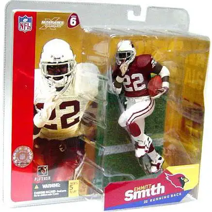 McFarlane Toys NFL Arizona Cardinals Sports Picks Football Series 6 Emmitt Smith Action Figure [Red Jersey White Gloves]
