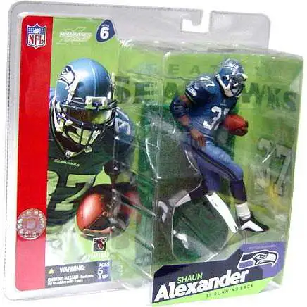 McFarlane Toys NFL Seattle Seahawks Sports Picks Football Series 6 Shaun Alexander Action Figure [Blue Jersey Blue Pants]