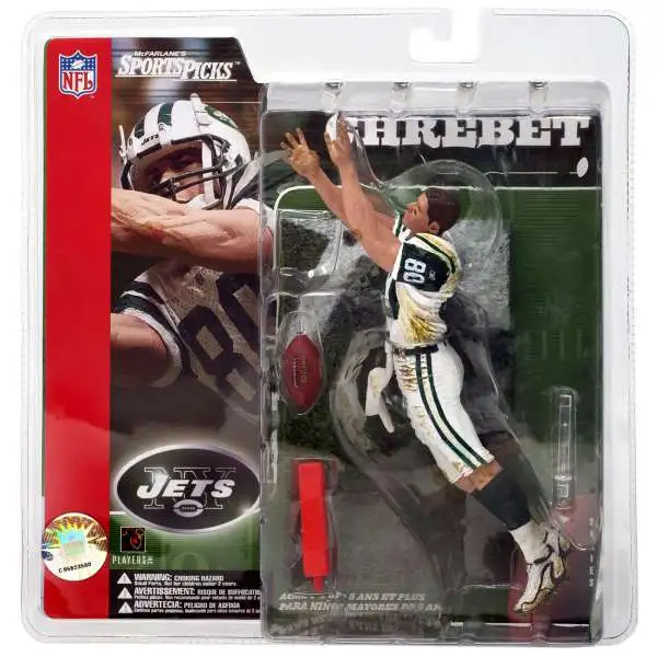 McFarlane Toys NFL New York Jets Sports Picks Football Series 2 Wayne Chrebet Action Figure [White Jersey, NO Helmet]